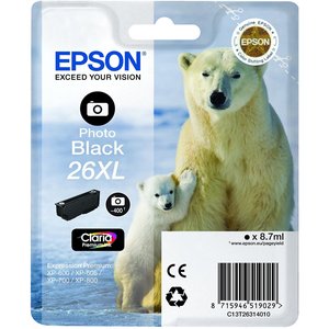 CART.IJ.EPSON T263140 Nº26XL PHOTO NEGRO
