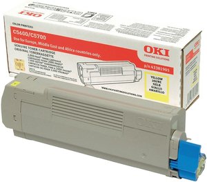 TONER OKI C5600/5700 AMARILLO TYPE C8