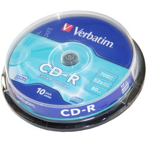 CD-ROM VERBATIM 700MB 52x SPINDLE 10