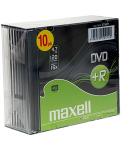 DVD+R MAXELL 4,7GB 16x SLIM CASE P/10