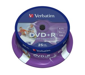 DVD +R VERBATIM 4.7GB 16x SPINDLE 25