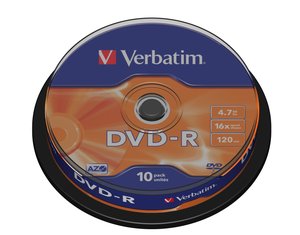 DVD -R VERBATIM 4.7GB 16x SPINDLE 10
