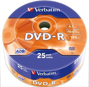 DVD -R VERBATIM 4.7GB 16x SPINDLE 25