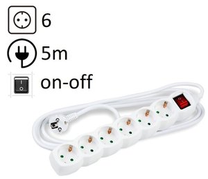 ENCHUFE PROTECTOR 6 SALIDAS 5m REGLETA