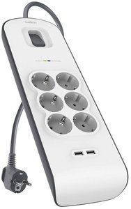 ENCHUFE PROTECTOR BELKIN 6 SAL.(REGLETA)