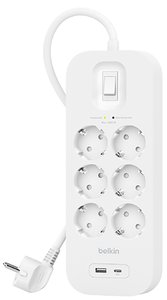 ENCHUFE PROTECTOR BELKIN 6 SAL.(REGLETA)