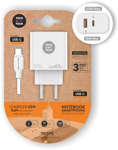 CARGADOR TECHONE DOBLE USB + USB-C