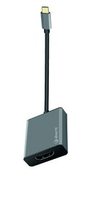 ADAPTADOR SILVER HT USB-C A HDMI NEGRO
