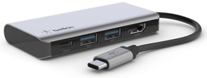 ADAPTADOR BELKIN USB-C A USB-C PD, 2x US