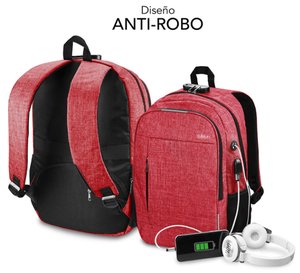 MOCHILA SUBBLIM URBAN LOCK 16  ROJO