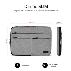 FUNDA PORTATIL SUBBLIM AIR P. 15,6  GRIS