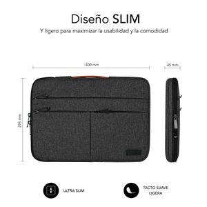 FUNDA PORTATIL SUBBLIM AIR P. 15,6  GRIS