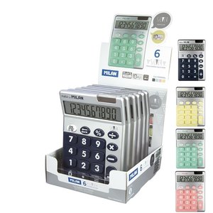 CALCULADORA MESA MILAN 10 DIG.SILVER E/6