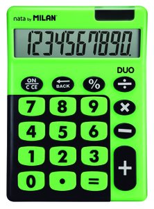 CALCULADORA MESA MILAN 10 DIG. T. VERDE
