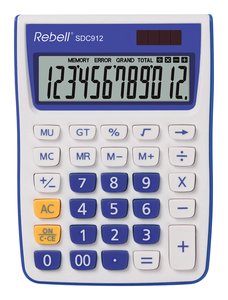 CALCULADORA MESA REBELL 12 DIG. 912 AZUL
