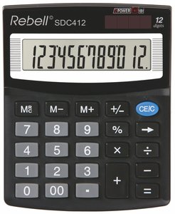 CALCULADORA SOBR.REBELL 12 DIG. SDC412