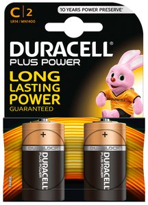 PILAS DURACELL C PLUS (MN1400-LR14) B/2
