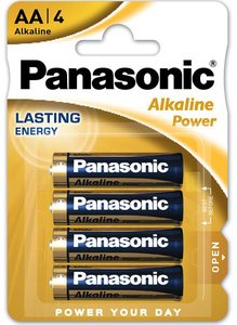 PILAS PANASONIC ALKALINE AA LR06 B/4