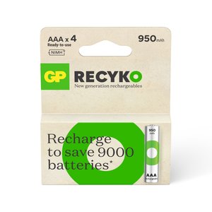 PILAS RECARGABLES GP 950 B/4