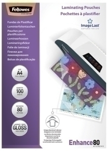 FUNDA PLASTIF. FELLOW. A4 80µ P/100