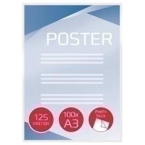 FUNDA PLASTIF. GBC A3 125µ ADHS P/100