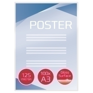 FUNDA PLASTIF. GBC A3 125µ P/100