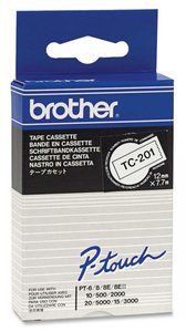 CINTA ROT.BROTHER LAM.7,7m 12 NEG.s/BLAN