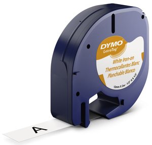 CINTA ROT.DYMO LETRATAG p/ROPA NG.s/BLAN
