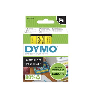 CINTA ROT.DYMO LM D1 7m  6 NEGR.s/AMAR.