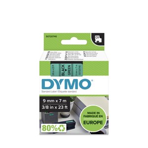 CINTA ROT.DYMO LM D1 7m  9 NEGR.s/VERDE