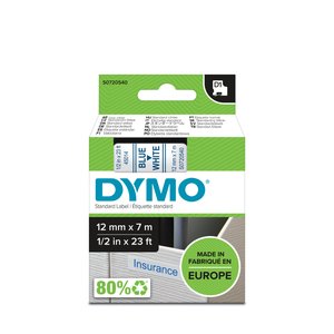CINTA ROT.DYMO LM D1 7m 12 AZUL s/BLANCO