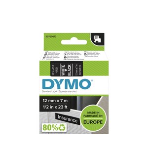 CINTA ROT.DYMO LM D1 7m 12 BLANC.s/NEGRO