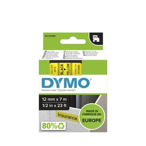 CINTA ROT.DYMO LM D1 7m 12 NEGR.s/AMAR.