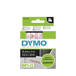 CINTA ROT.DYMO LM D1 7m 12 ROJO s/TRANSP