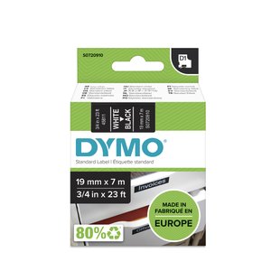 CINTA ROT.DYMO LM D1 7m 19 BLANC.s/NEGRO
