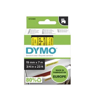 CINTA ROT.DYMO LM D1 7m 19 NEGR.s/AMAR.