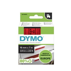 CINTA ROT.DYMO LM D1 7m 19 NEGR.s/ROJO