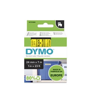 CINTA ROT.DYMO LM D1 7m 24 NEGR.s/AMAR.