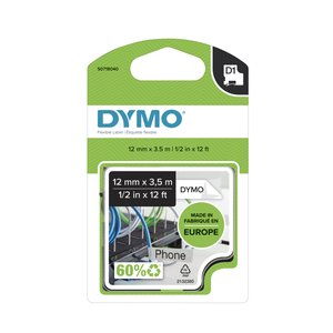 CINTA ROT.DYMO LM D1 NYLON 12 NG.s/BL