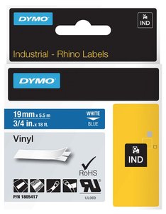 CINTA ROT.DYMO RHINO VINILO 19 AZUL