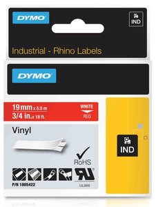 CINTA ROT.DYMO RHINO VINILO 19 ROJO
