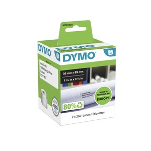 ETIQ.DYMO LW  36x89mm PACK 2 RL.260 DIR.