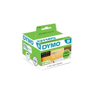 ETIQ.DYMO LW  36x89mm RL.260 PLAST.TRAN.