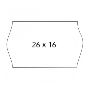 ETIQ.PRECIOS APLI PERM.ONDA 26x16 BLANCO