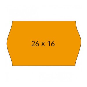 ETIQ.PRECIOS APLI REM.ONDA 26x16 NARANJA
