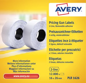 ETIQ.PRECIOS AVERY REM.26x16 BLANCO