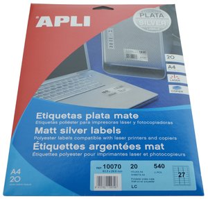 ETIQ.IMP.APLI 10070 20h A4 PRIPT 63,5x30