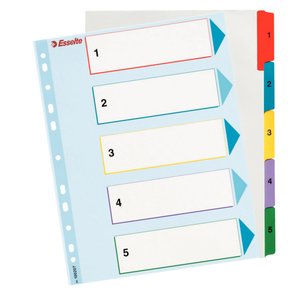 INDICE ESSELTE CART.BORR.NUM.A4+ ps.1- 5
