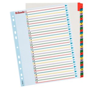 INDICE ESSELTE CART.BORR.NUM.A4+ ps.1-31