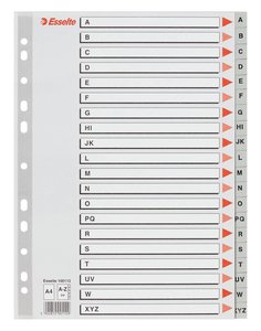 INDICE ESSELTE PP ALF.A4 20 ps.GRIS